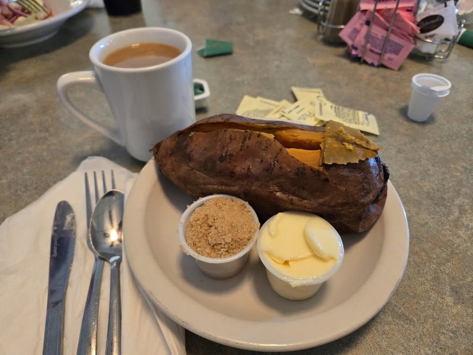 Prime Rib Baked and Sweet Potato