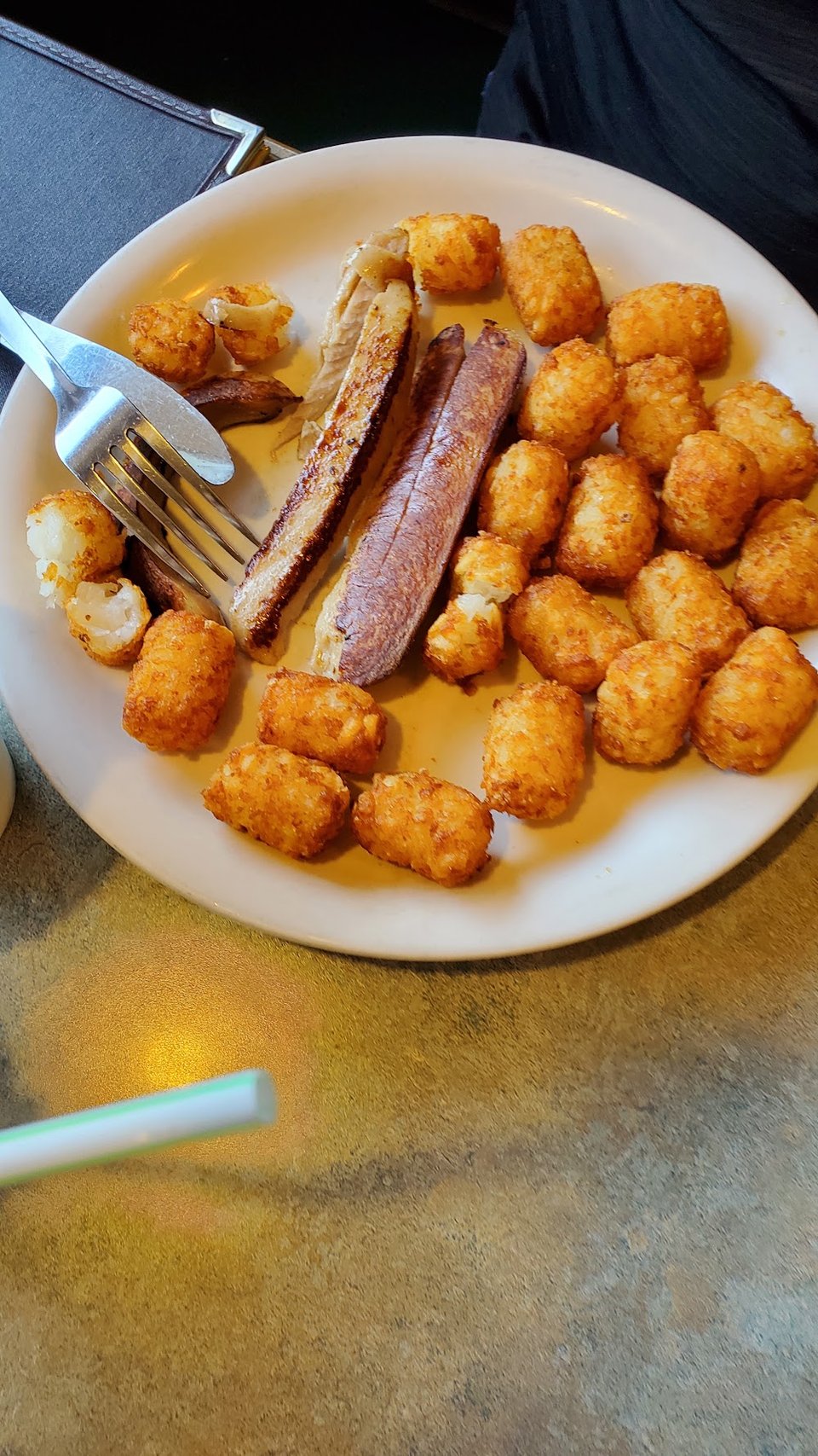 Hot Dog and Potatoes Tots